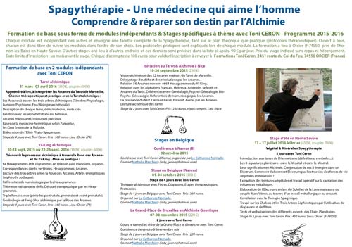 Formations en Spagythérapie